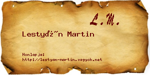 Lestyán Martin névjegykártya